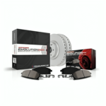 Power Stop CRK7429 Rear Z23 Evolution Geomet® Coated Brake Kit and 1 Rear Sensor Wire